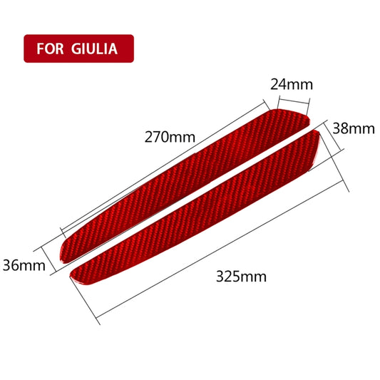 2 PCS / Set Carbon Fiber Car Welcome Pedal Decorative Sticker for Alfa Romeo Giulia 2017-2019,Left and Right Drive Universal (Red) by buy2fix