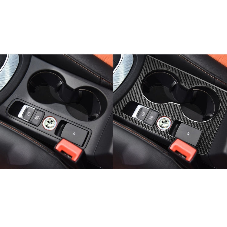 Carbon Fiber Car Water Cup Panel Decorative Sticker for Audi Q3 2013-2018,Left Drive by buy2fix