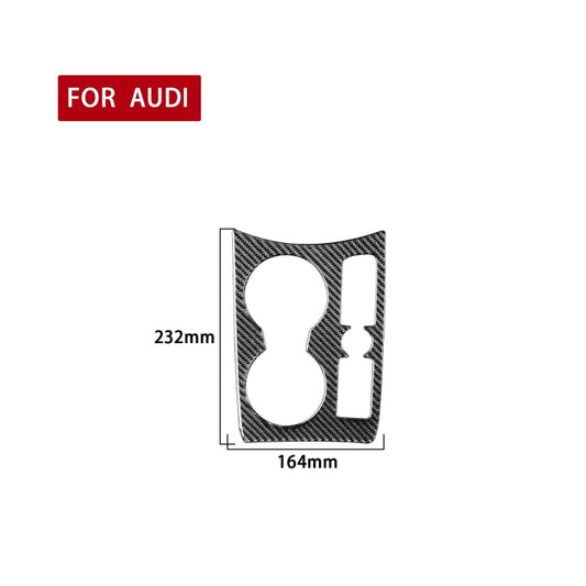 Carbon Fiber Car Water Cup Panel Decorative Sticker for Audi Q3 2013-2018,Right Drive by buy2fix