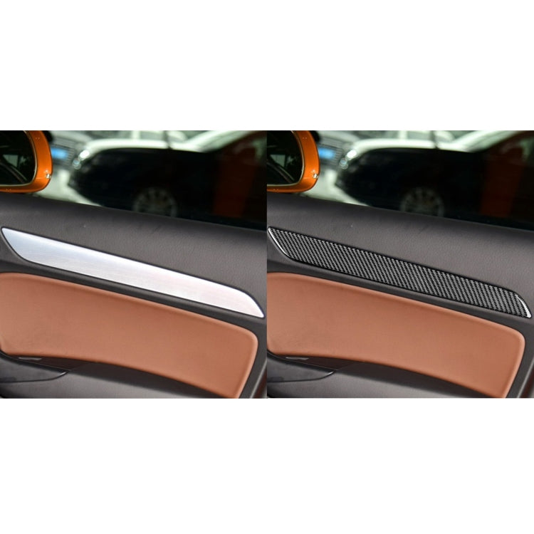 4 PCS / Set Carbon Fiber Car Interior Door Trim Decorative Sticker for Audi Q3 2013-2018,Left and Right Drive Universal by buy2fix