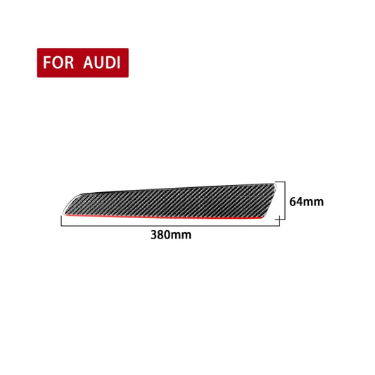 Carbon Fiber Car Co-pilot Trim Red Edge Decorative Sticker for Audi Q3 2013-2018,Right Drive by buy2fix