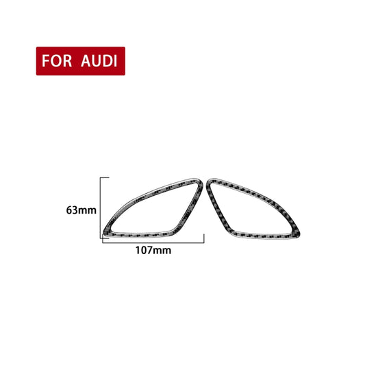 2 PCS / Set Carbon Fiber Car Instrument Air Outlet Decorative Sticker for Audi Q3 2013-2018,Left and Right Drive Universal by buy2fix