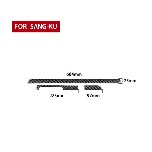 3 PCS / Set Carbon Fiber Car Dashboard Strip Decorative Sticker for Volkswagen Scirocco 2009-2016,Left Drive by buy2fix