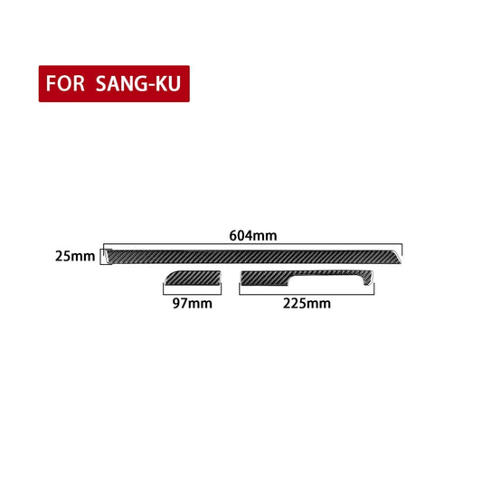 3 PCS / Set Carbon Fiber Car Dashboard Strip Decorative Sticker for Volkswagen Scirocco 2009-2016,Right Drive - Car Interior Mouldings by buy2fix | Online Shopping UK | buy2fix