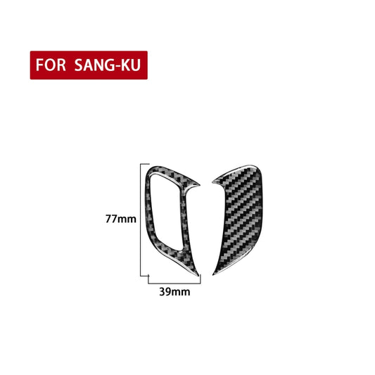 2 PCS / Set Carbon Fiber Car Door Lock Frame Decorative Sticker for Volkswagen Scirocco 2009-2016,Right Drive - Car Interior Mouldings by buy2fix | Online Shopping UK | buy2fix