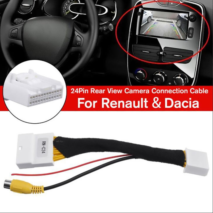 For Renault Car 24Pin Video Input Switch Reverse Parking Camera RCA Adapter Cable - DIY Cables by buy2fix | Online Shopping UK | buy2fix