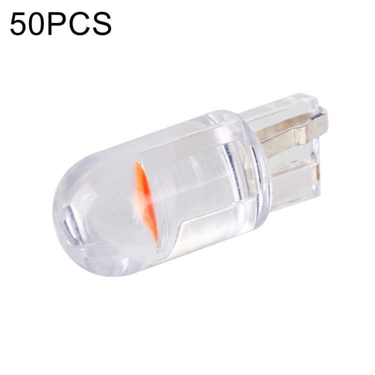 50pcs T10 DC24V / 0.36W / 0.03A Car Clearance Light COB Lamp Beads (Pink Light) - Clearance Lights by buy2fix | Online Shopping UK | buy2fix