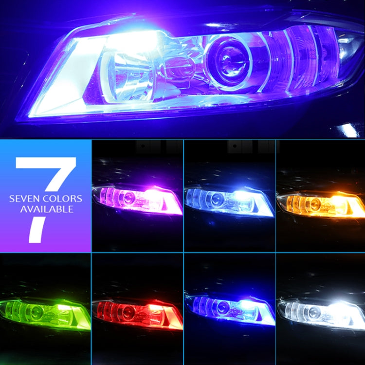 4pcs T10 DC12V / 0.84W / 0.07A / 150LM Car Clearance Light 5LEDs SMD-3030 Lamp Beads with lens (Blue Light) - In Car by buy2fix | Online Shopping UK | buy2fix