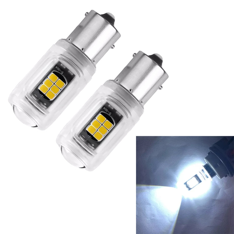 2pcs 1156 DC12V / 2.16W / 0.18A / 480LM Car LED Turn Signal Light(White Light) - Arrow Turn Lights by buy2fix | Online Shopping UK | buy2fix