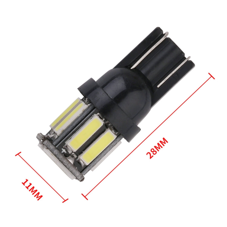 10pcs T10 DC12V / 0.96W / 0.08A Car Clearance Light 10LEDs SMD-7020 Lamp Beads (Blue Light) - Clearance Lights by buy2fix | Online Shopping UK | buy2fix