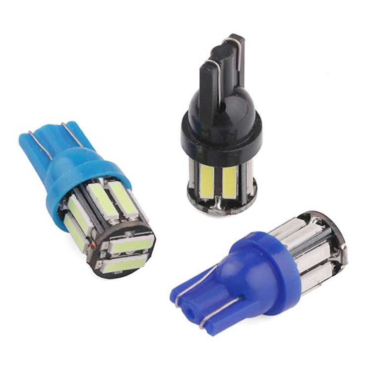 10pcs T10 DC12V / 0.96W / 0.08A Car Clearance Light 10LEDs SMD-7020 Lamp Beads (Blue Light) - Clearance Lights by buy2fix | Online Shopping UK | buy2fix