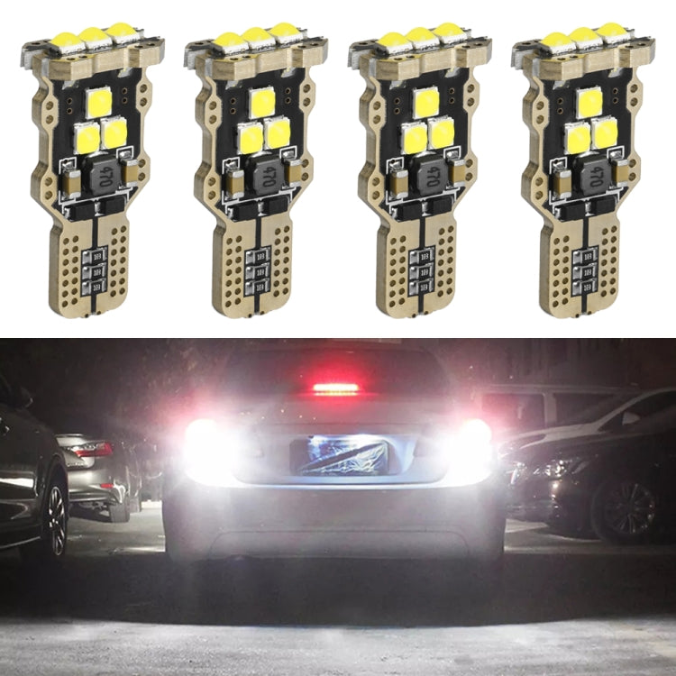 4pcs T15 DC12V / 1.5W / 0.13A / 540LM Car Decoding Reversing Light 9LEDs SMD-3030 Lamp Beads - Arrow Turn Lights by buy2fix | Online Shopping UK | buy2fix
