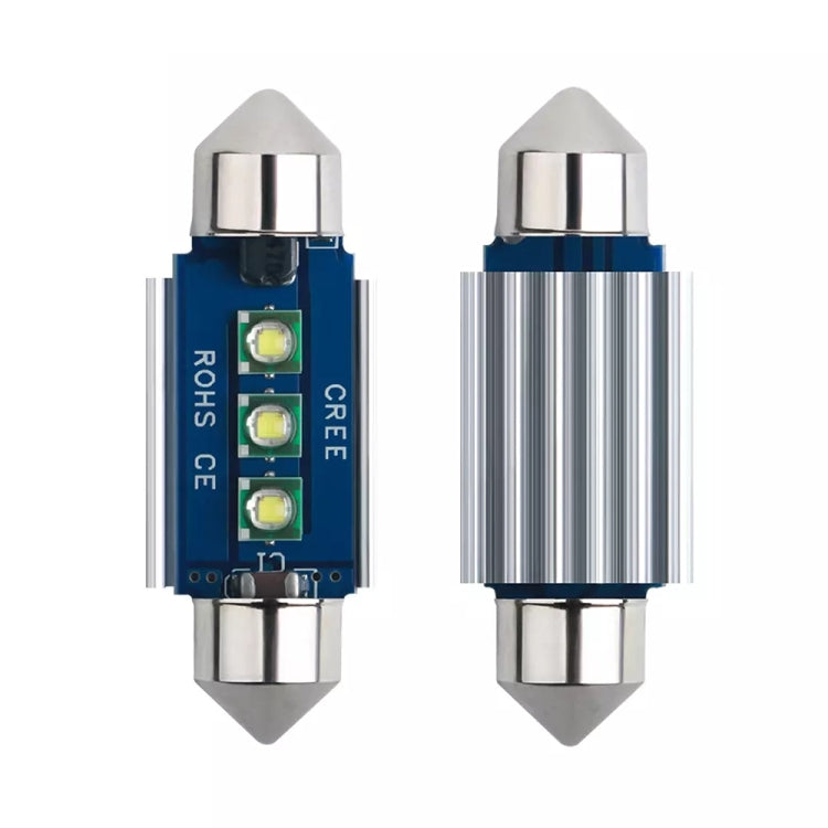 2pcs 36mm IC12V / 2.76W / 0.23A / 300LM 3LEDs SMD Car Reading Lamp Dome Light - Dome Lights by buy2fix | Online Shopping UK | buy2fix