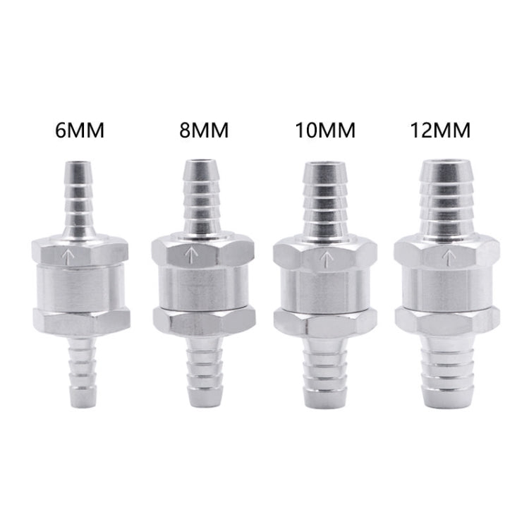 Car 6mm Aluminium Alloy Fuel Petrol One Way Non Return Check Valve by buy2fix