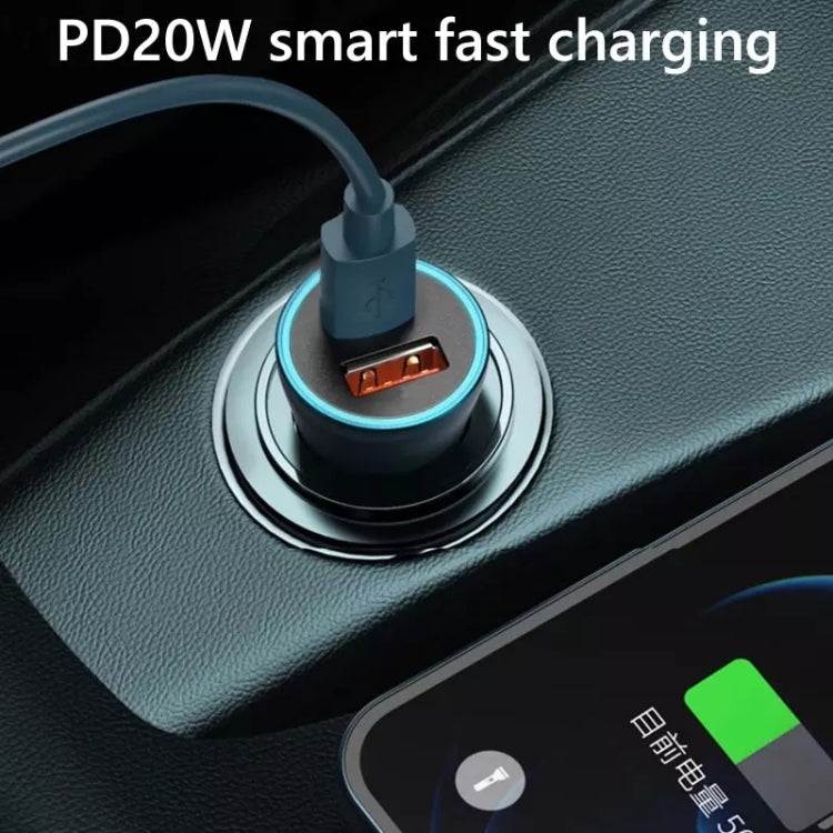 PD 20W Aluminum Alloy Dual Interface Car Fast Charger (Red) - Car Charger by buy2fix | Online Shopping UK | buy2fix