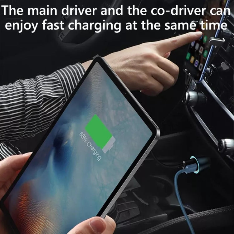 PD 20W Aluminum Alloy Dual Interface Car Fast Charger (Grey) - Car Charger by buy2fix | Online Shopping UK | buy2fix