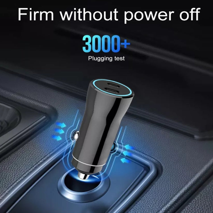 40W Dual PD Car 2 in 1 Fast Charger Car Cigarette Lighter (Black) - Cigar Socket by buy2fix | Online Shopping UK | buy2fix