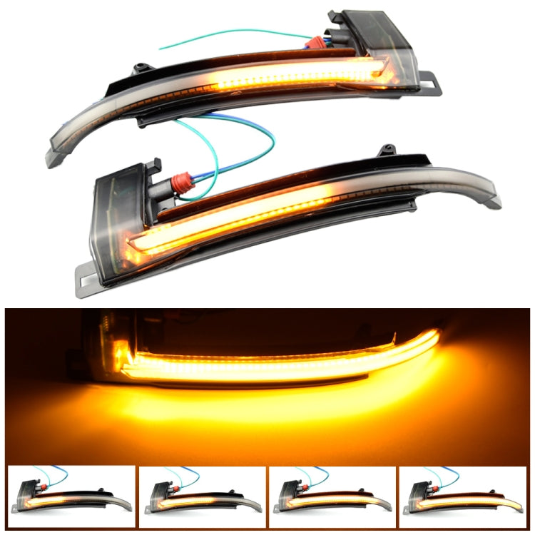 1 Pair For Audi A4 B8 Car Dynamic LED Turn Signal Light Rearview Mirror Flasher Water Blinker (Transparent Black) - Arrow Turn Lights by buy2fix | Online Shopping UK | buy2fix