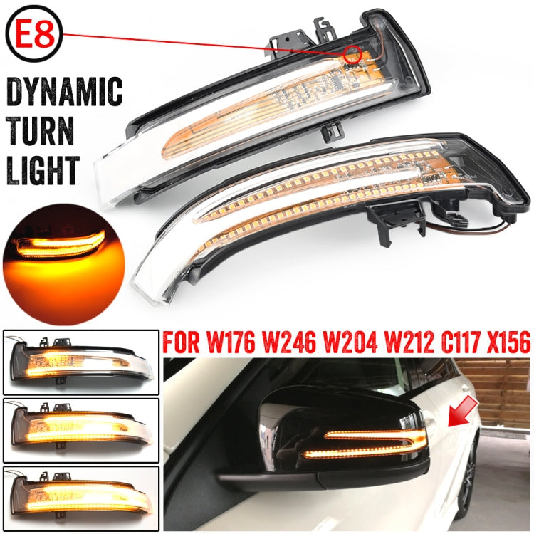 1 Pair For Mercedes-Benz A Class W176 2013-2017 Car Dynamic LED Turn Signal Light Rearview Mirror Flasher Water Blinker (Transparent) - Arrow Turn Lights by buy2fix | Online Shopping UK | buy2fix