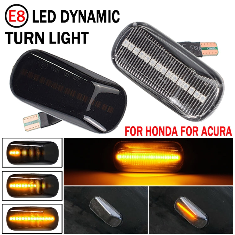 2pcs For Honda Civic 2001-2015 Car Dynamic LED Fender Side Light 34301-S5H-T02(Transparent) - Arrow Turn Lights by buy2fix | Online Shopping UK | buy2fix