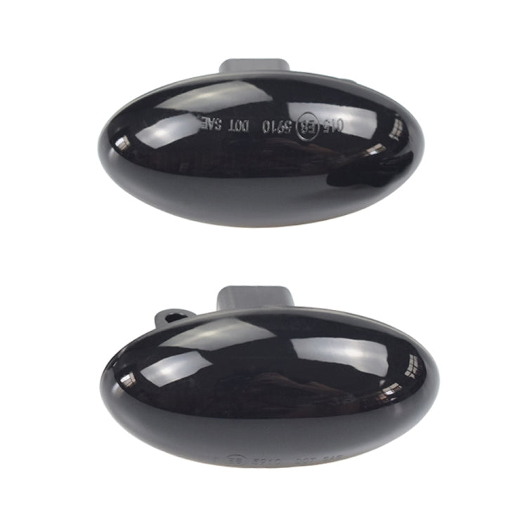 2pcs For Peugeot 1007 Car Dynamic LED Fender Side Light 817300H010 (Transparent Black) - Arrow Turn Lights by buy2fix | Online Shopping UK | buy2fix