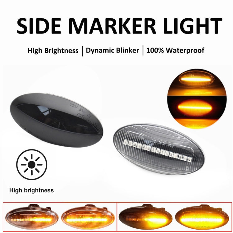 2pcs For Suzuki Grand Vitara JT 2005-2012 Car Dynamic LED Fender Side Light (Transparent Black) - Arrow Turn Lights by buy2fix | Online Shopping UK | buy2fix
