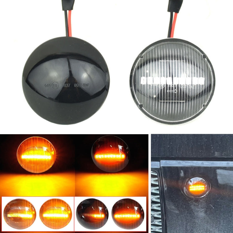 2pcs For Land Rover Range Rover L322 2002-2012 Car Dynamic LED Fender Side Light (Transparent Black) - Arrow Turn Lights by buy2fix | Online Shopping UK | buy2fix