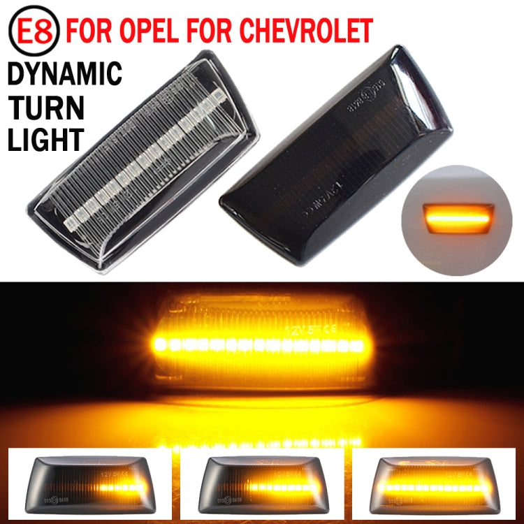 2pcs For Chevrolet Cruze 2009-2014 Car Dynamic LED Fender Side Light 1713423(Transparent Black) - Arrow Turn Lights by buy2fix | Online Shopping UK | buy2fix