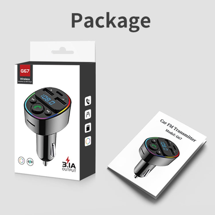 Car Bluetooth MP3 Player Audio FM Transmitter with Ambient Light - Bluetooth Car Kits by buy2fix | Online Shopping UK | buy2fix