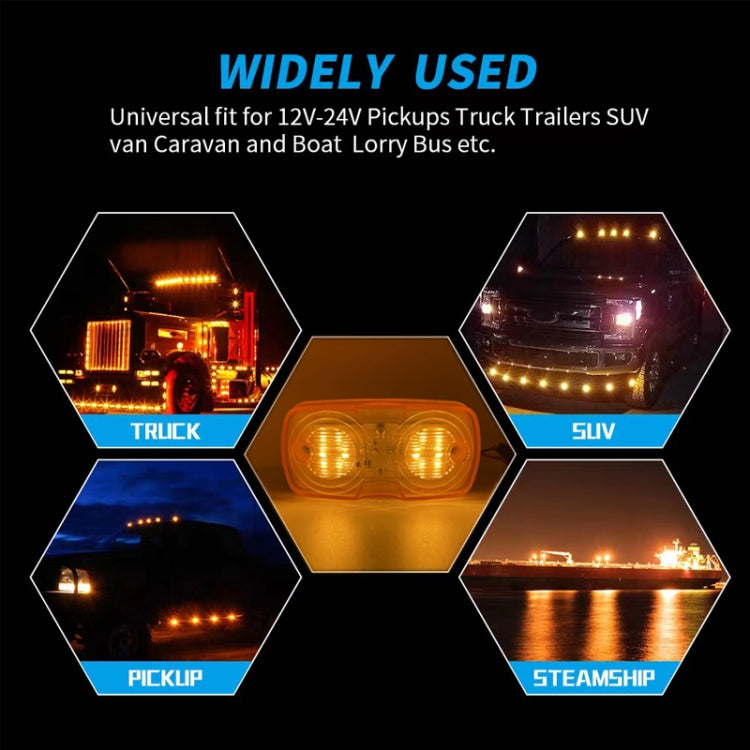 2pcs MK-106 Truck 12LEDs Side Marker Light (Red Light) - Running Lights by buy2fix | Online Shopping UK | buy2fix