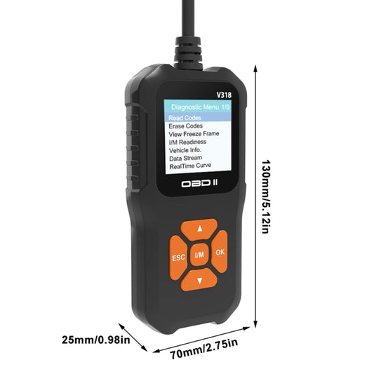 V318 Car OBD2 Color Screen Diagnostic Tool Code Reader - Code Readers & Scan Tools by buy2fix | Online Shopping UK | buy2fix