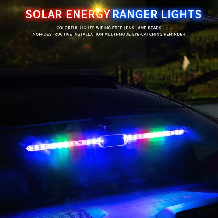 Car Warning Anti-collision Rear-end Flashing Lights Solar LED Decorative Lights - Warning Lights by buy2fix | Online Shopping UK | buy2fix
