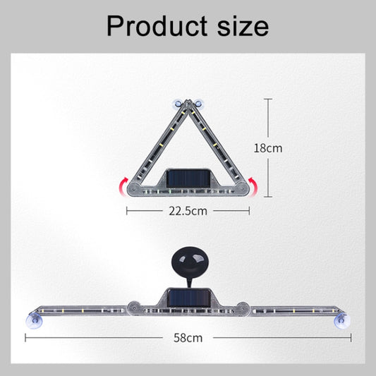 Car Triangular Light Warning Sign Solar Charging Strobe Emergency Ranger Light (Colorful Light) by buy2fix