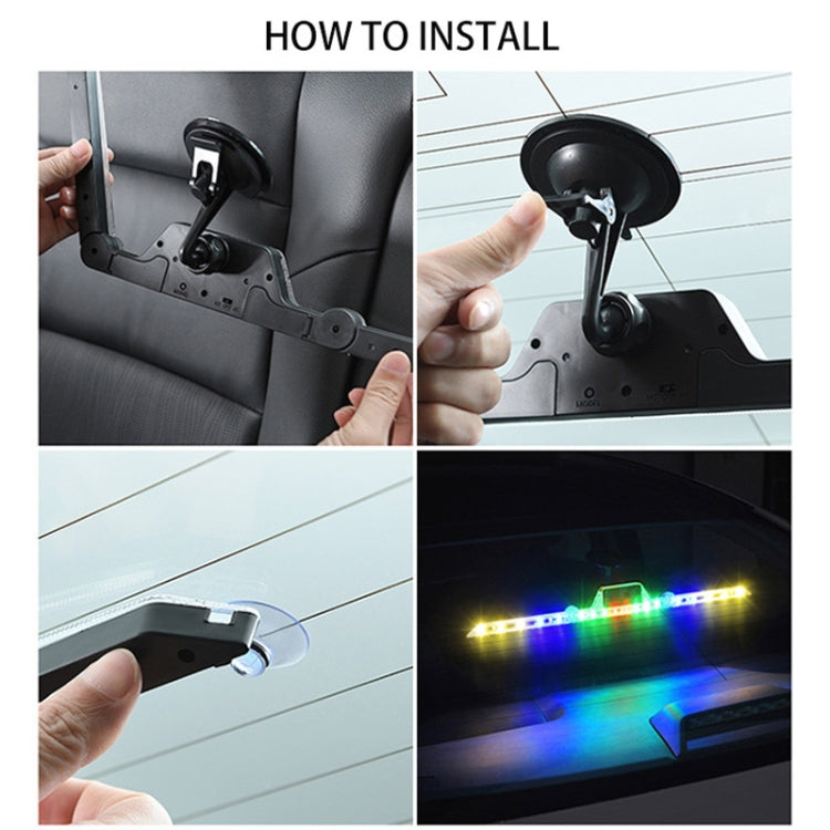 Car Triangular Light Warning Sign Solar Charging Strobe Emergency Ranger Light (Colorful Light) by buy2fix