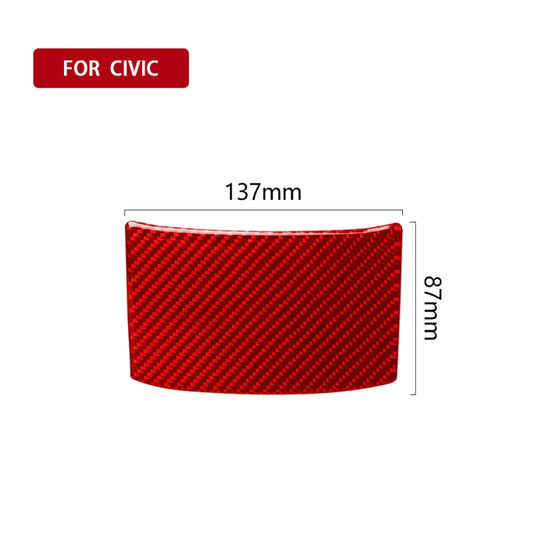 Car Carbon Fiber Rear Debris Cover Decorative Sticker for Honda Tenth Generation Civic 2016-2019, Left and Right Drive Universal (Red) by buy2fix