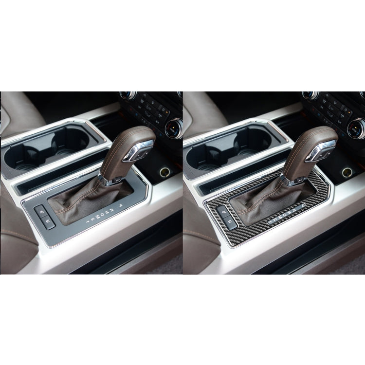 Car Carbon Fiber Gear Panel A Decorative Sticker for Ford F150 2017-2020, Right Drive by buy2fix