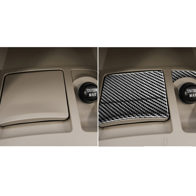 4 PCS Car Carbon Fiber Ashtray + Power Socket Decorative Sticker for Mitsubishi Lancer EVO (Only GTS) 2008-2015, Left and Right Drive Universal - Car Interior Mouldings by buy2fix | Online Shopping UK | buy2fix