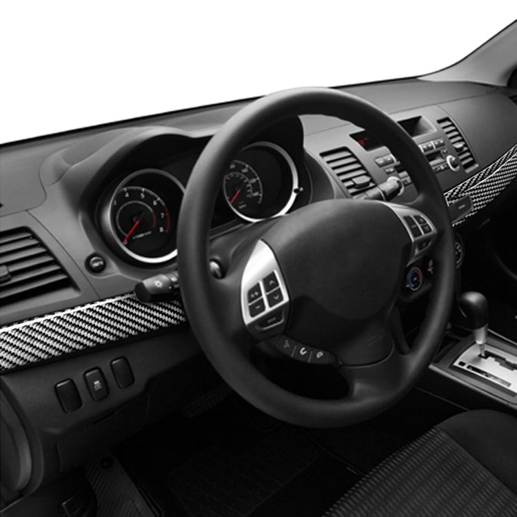 4 PCS Car Carbon Fiber Dashboard Panel Decorative Sticker for Mitsubishi Lancer EVO 2008-2015, Left Drive - Car Interior Mouldings by buy2fix | Online Shopping UK | buy2fix