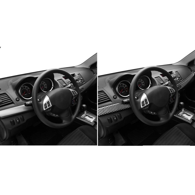 4 PCS Car Carbon Fiber Dashboard Panel Decorative Sticker for Mitsubishi Lancer EVO 2008-2015, Left Drive - Car Interior Mouldings by buy2fix | Online Shopping UK | buy2fix