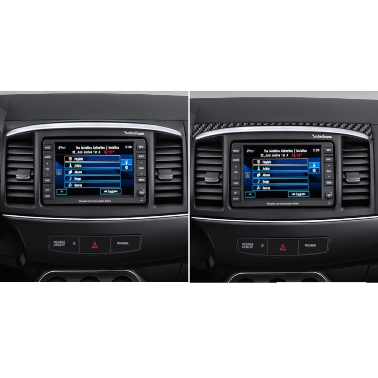 3 PCS Car Carbon Fiber Navigation System Set Decorative Sticker for Mitsubishi Lancer EVO 2008-2015, Left and Right Drive Universal by buy2fix