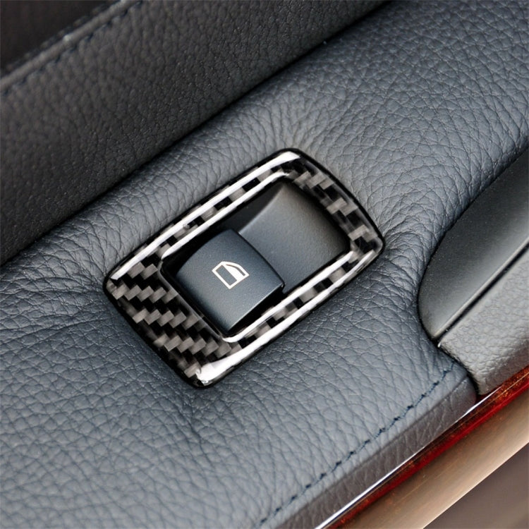 4 PCS Carbon Fiber Car Left Driving Lifting Panel Decorative Sticker without Folding for BMW E90 / 320i / 325i, Diameter: 35.8cm - Car Interior Mouldings by buy2fix | Online Shopping UK | buy2fix