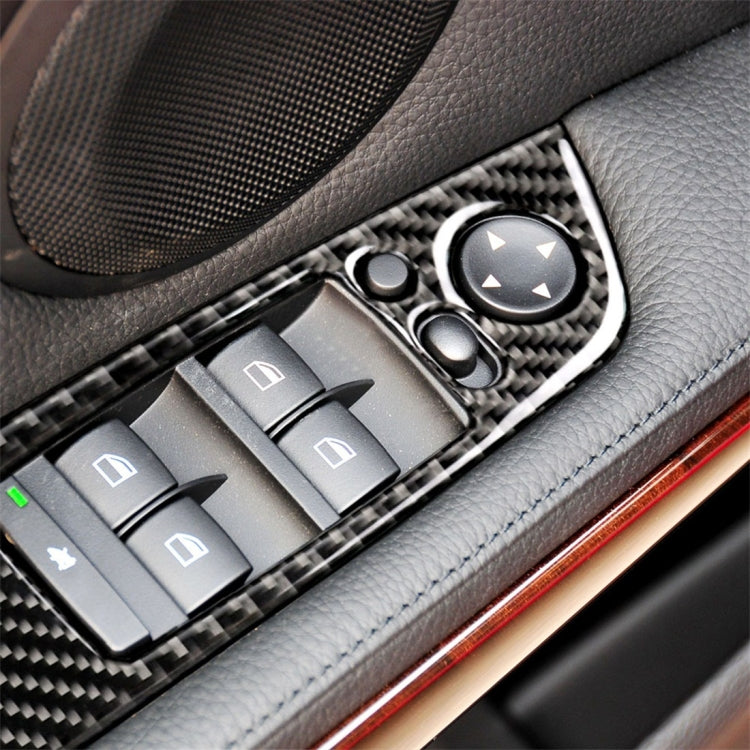 4 PCS Carbon Fiber Car Left Driving Lifting Panel Decorative Sticker with Folding for BMW E90 / 320i / 325i, Diameter: 35.8cm - Car Interior Mouldings by buy2fix | Online Shopping UK | buy2fix