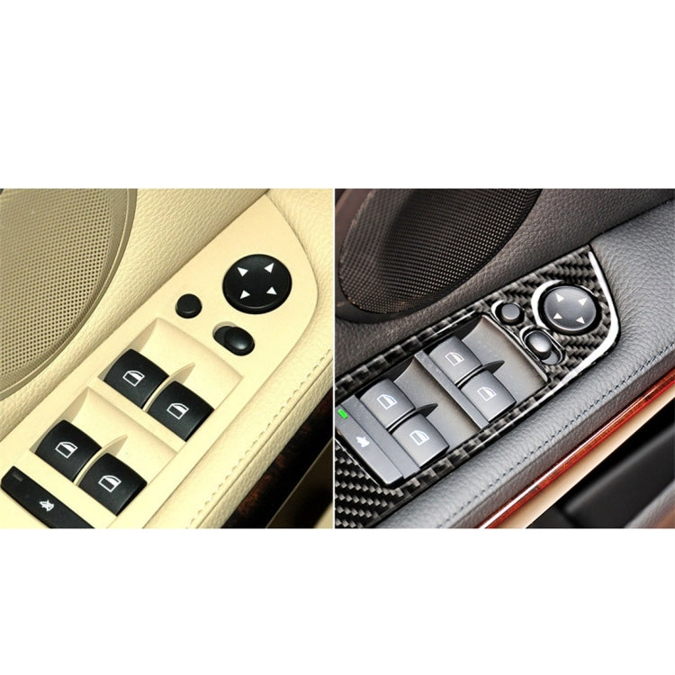 4 PCS Carbon Fiber Car Left Driving Lifting Panel Decorative Sticker with Folding for BMW E90 / 320i / 325i, Diameter: 35.8cm - Car Interior Mouldings by buy2fix | Online Shopping UK | buy2fix