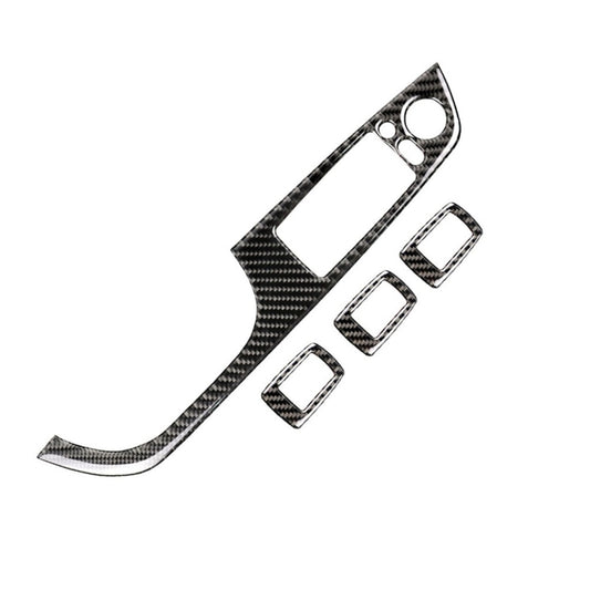 4 PCS Carbon Fiber Car Left Driving Lifting Panel Decorative Sticker with Folding for BMW E90 / 320i / 325i, Diameter: 37.8cm by buy2fix