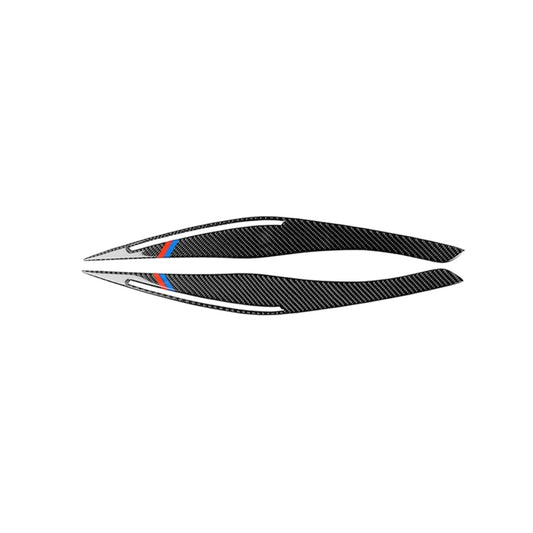 1 Pair Three Color Carbon Fiber Car Lamp Eyebrow Decorative Sticker for BMW E90 / 318i / 320i / 325i 2009-2012 - Lamp Decoration by buy2fix | Online Shopping UK | buy2fix