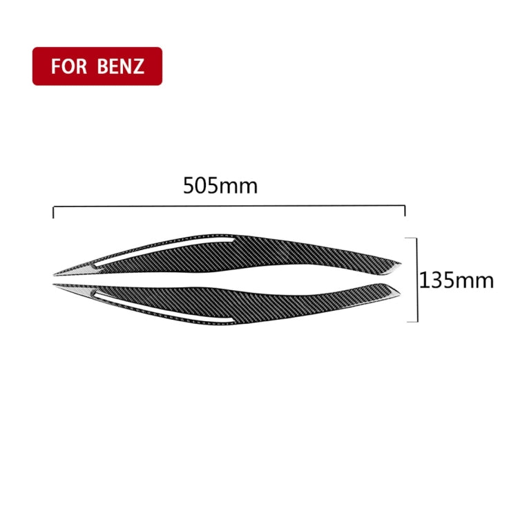 1 Pair Carbon Fiber Car Lamp Eyebrow Decorative Sticker for BMW E90 / 318i / 320i / 325i 2009-2012 - by buy2fix | Online Shopping UK | buy2fix