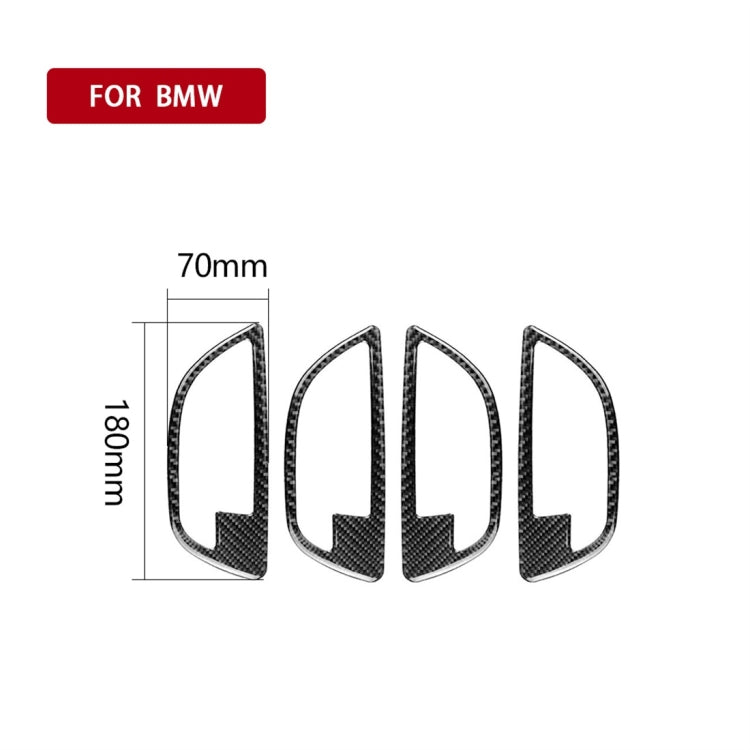 4 PCS Carbon Fiber Car Door Handle Frame Decorative Sticker for BMW 5 Series F10 2011-2017 - Car Interior Mouldings by buy2fix | Online Shopping UK | buy2fix