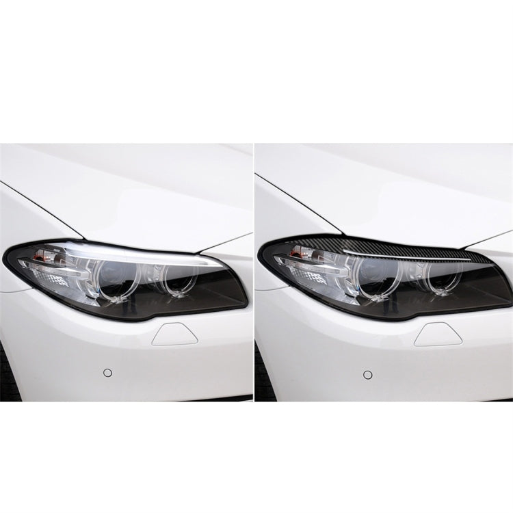 Carbon Fiber Car Lamp Eyebrow Decorative Sticker for BMW 5 Series F10 2014-2016 by buy2fix