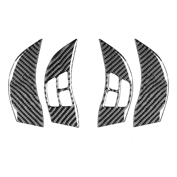 4 PCS Car Carbon Fiber Steering Wheel Decorative Sticker for Mazda RX8 2004-2008, Left and Right Drive Universal - Car Interior Mouldings by buy2fix | Online Shopping UK | buy2fix
