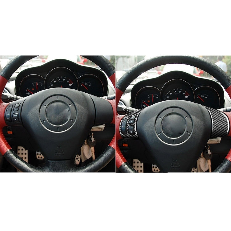 4 PCS Car Carbon Fiber Steering Wheel Decorative Sticker for Mazda RX8 2004-2008, Left and Right Drive Universal - Car Interior Mouldings by buy2fix | Online Shopping UK | buy2fix